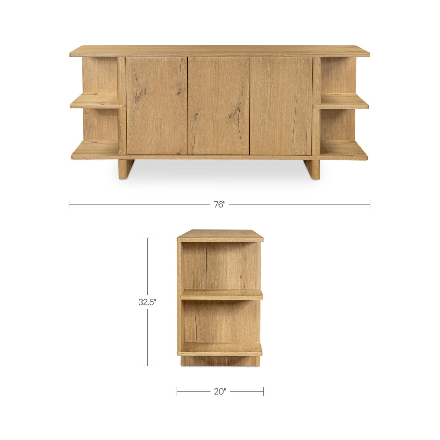 Casey Rustic Oak Sideboard
