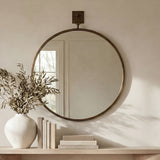 Cameo Aged Brass Mirror