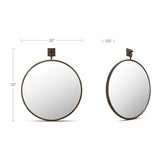 Cameo Aged Brass Mirror