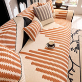 Vertical Stripes Sectional Sofa Cover Slipcover - Non-Slip, Fits L-Shape Couches