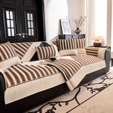 Vertical Stripes Sectional Sofa Cover Slipcover - Non-Slip, Fits L-Shape Couches