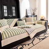 Vertical Stripes Sectional Sofa Cover Slipcover - Non-Slip, Fits L-Shape Couches