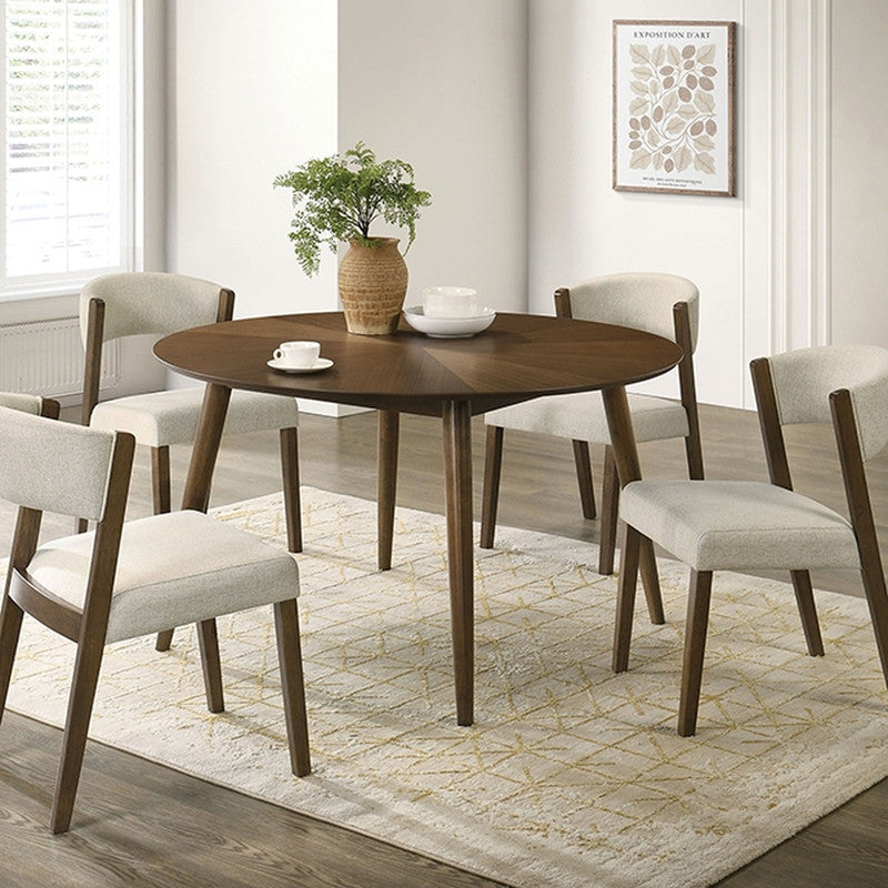 Raissa Walnut Round Dining Table