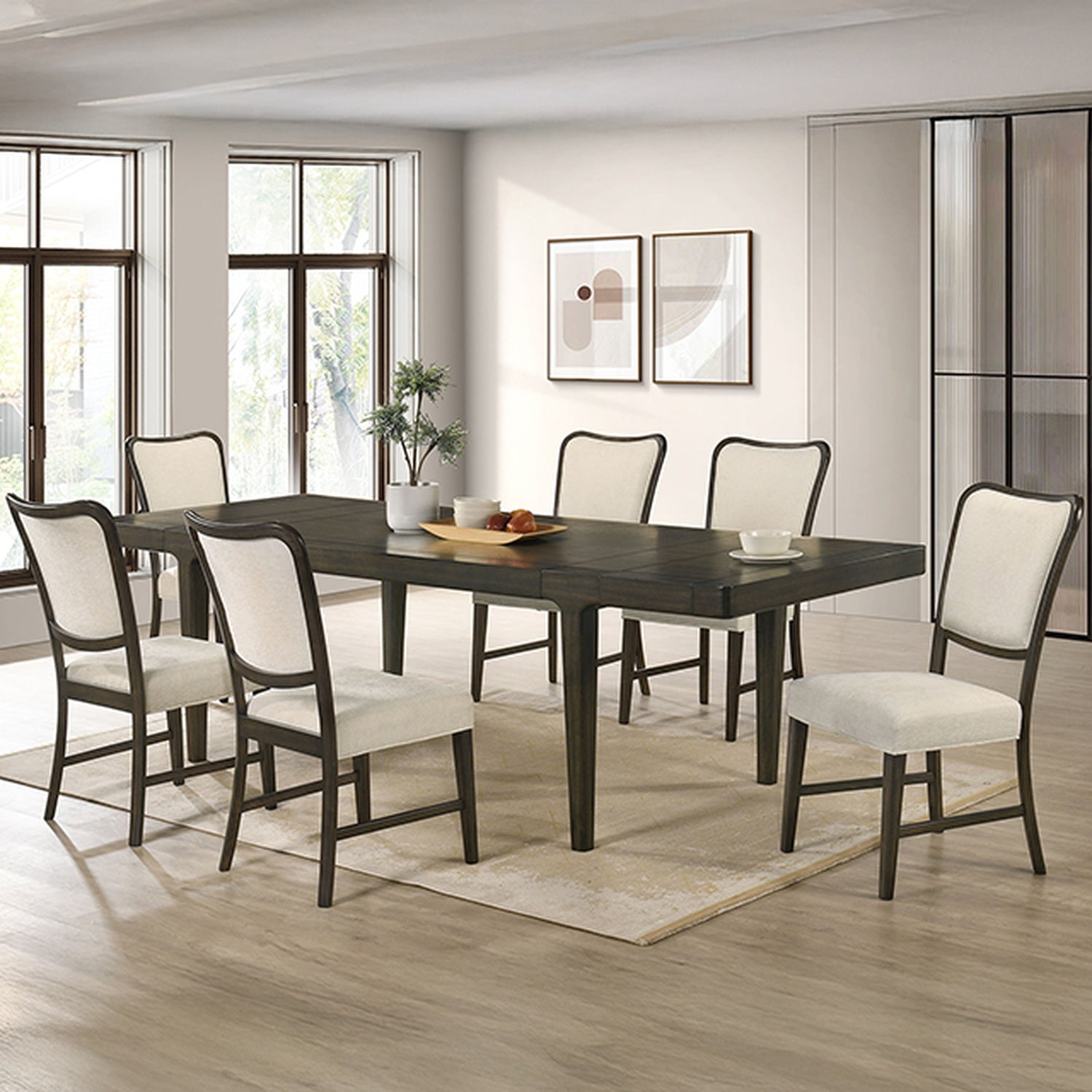 Doconde Espresso 7 Pc. Dining Table Set