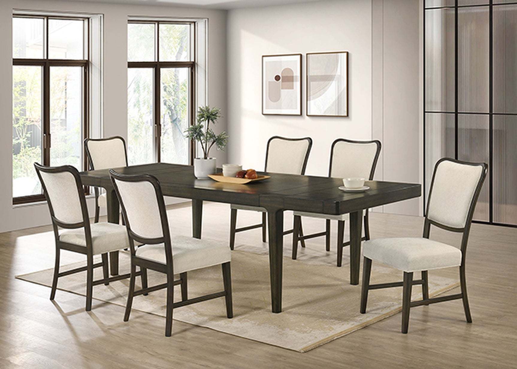 Doconde Espresso 7 Pc. Dining Table Set
