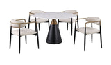 Hobro Black/White 5 Pc. Dining Table Set