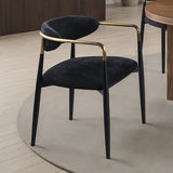 Gaetani Black Arm Chair (Set of 2)