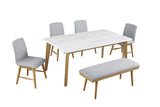 Mandier Natural 6 Pc. Dining Table Set w/ Bench