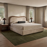 Camilla Oat/Dark Brown Queen Bed
