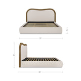 Camilla Oat/Dark Brown Queen Bed