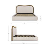 Camilla Oat/Dark Brown King Bed