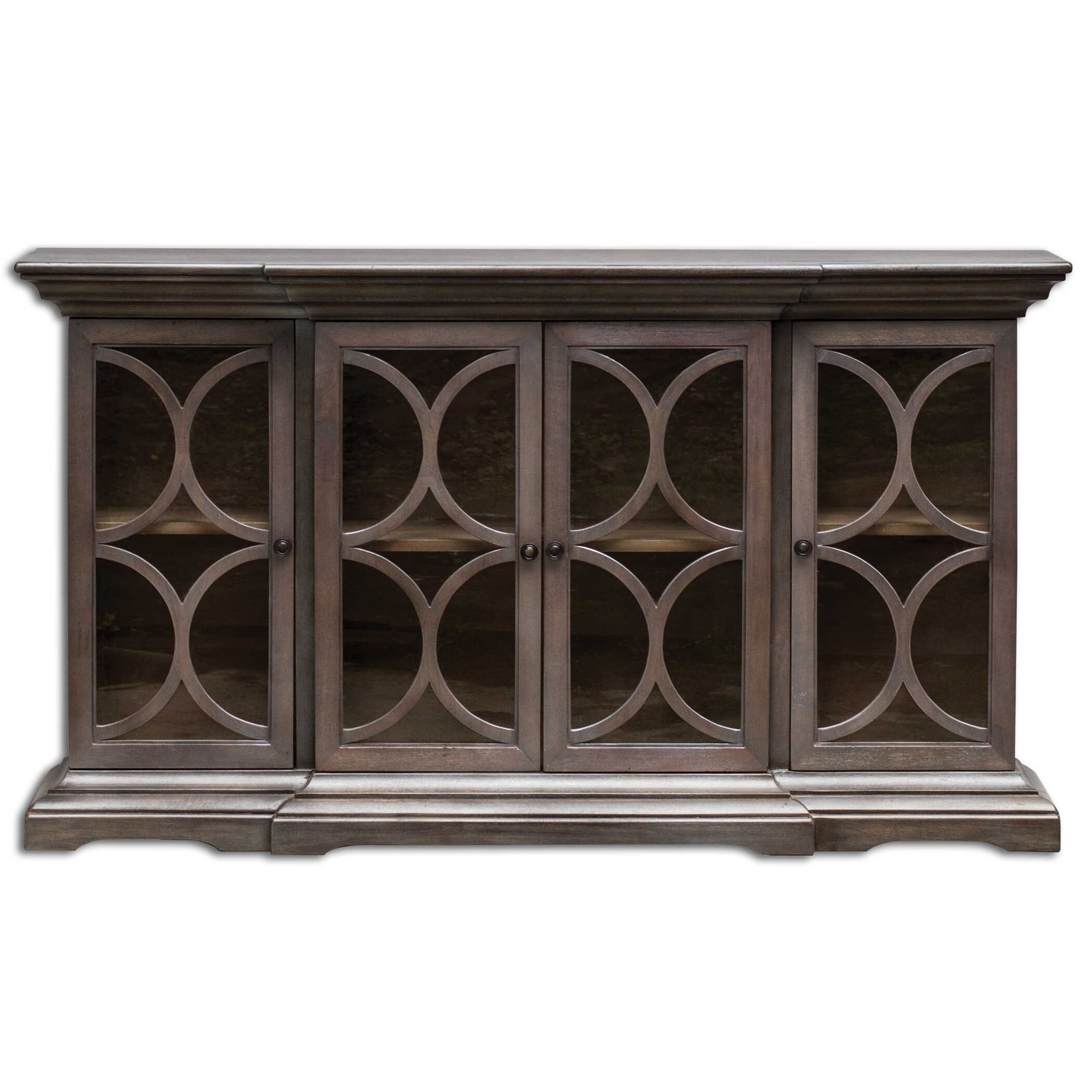 Belino Gray Wooden 4 Door Chest