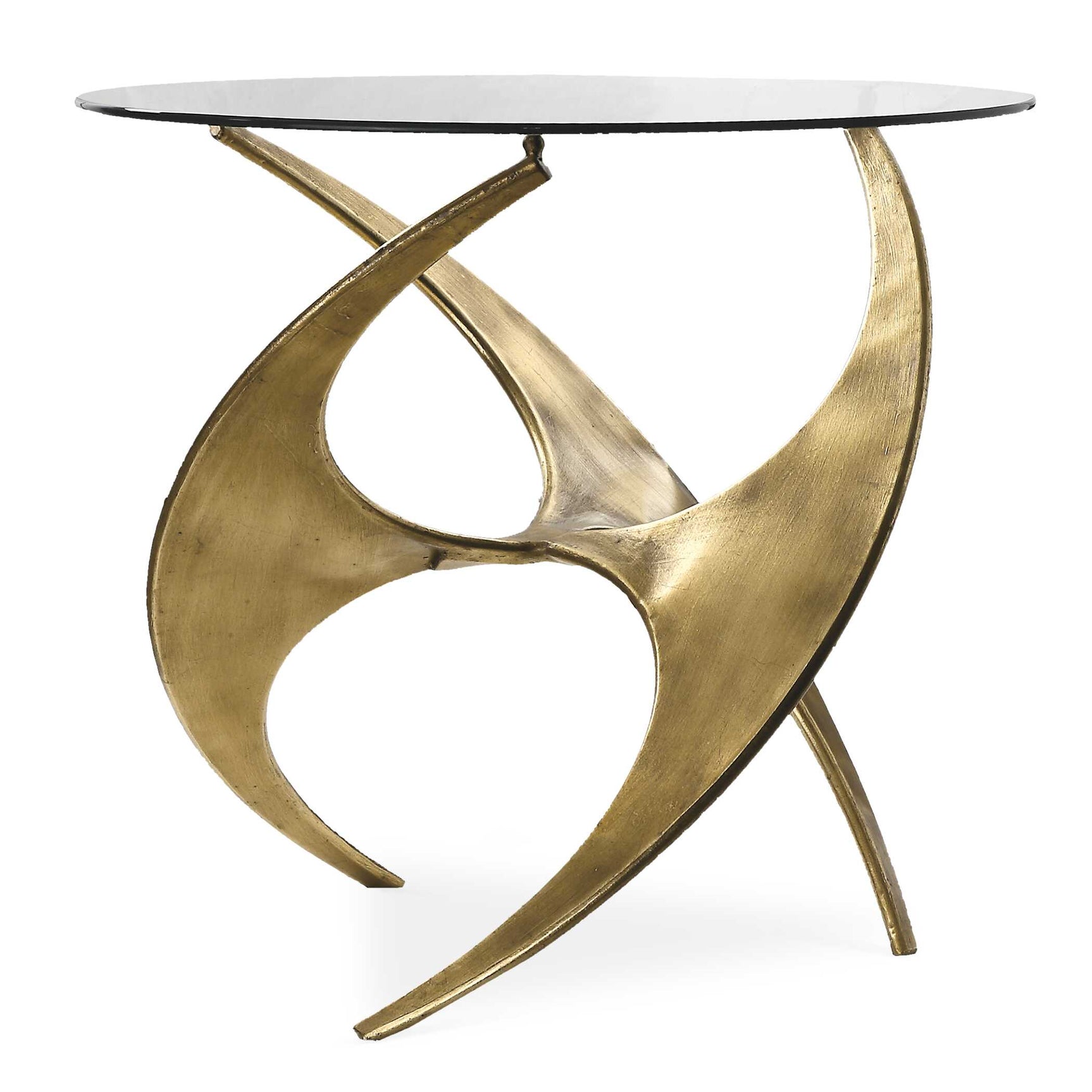 Graciano Gold Glass Side Table