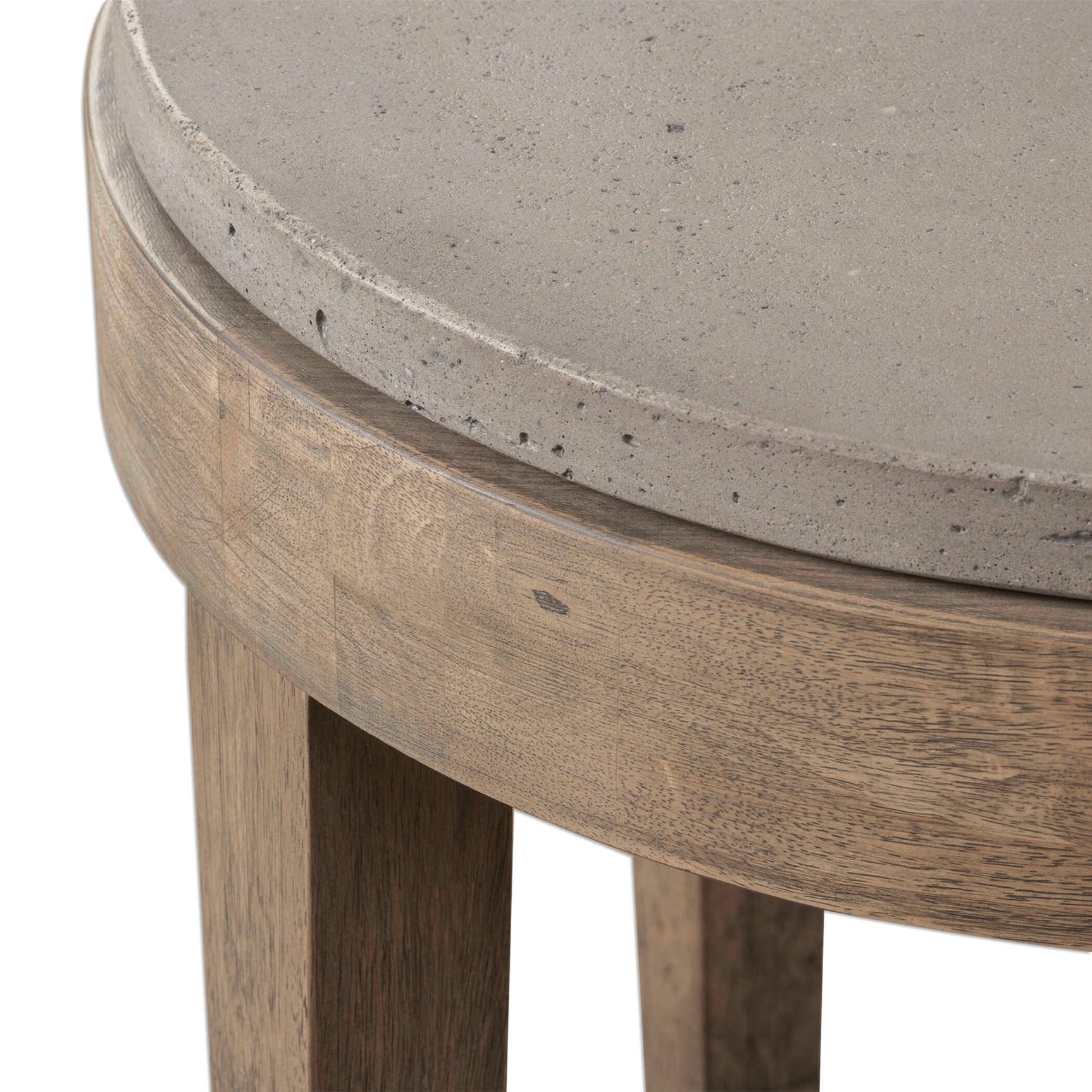 Deka Gray/Woodtone Round Side Table