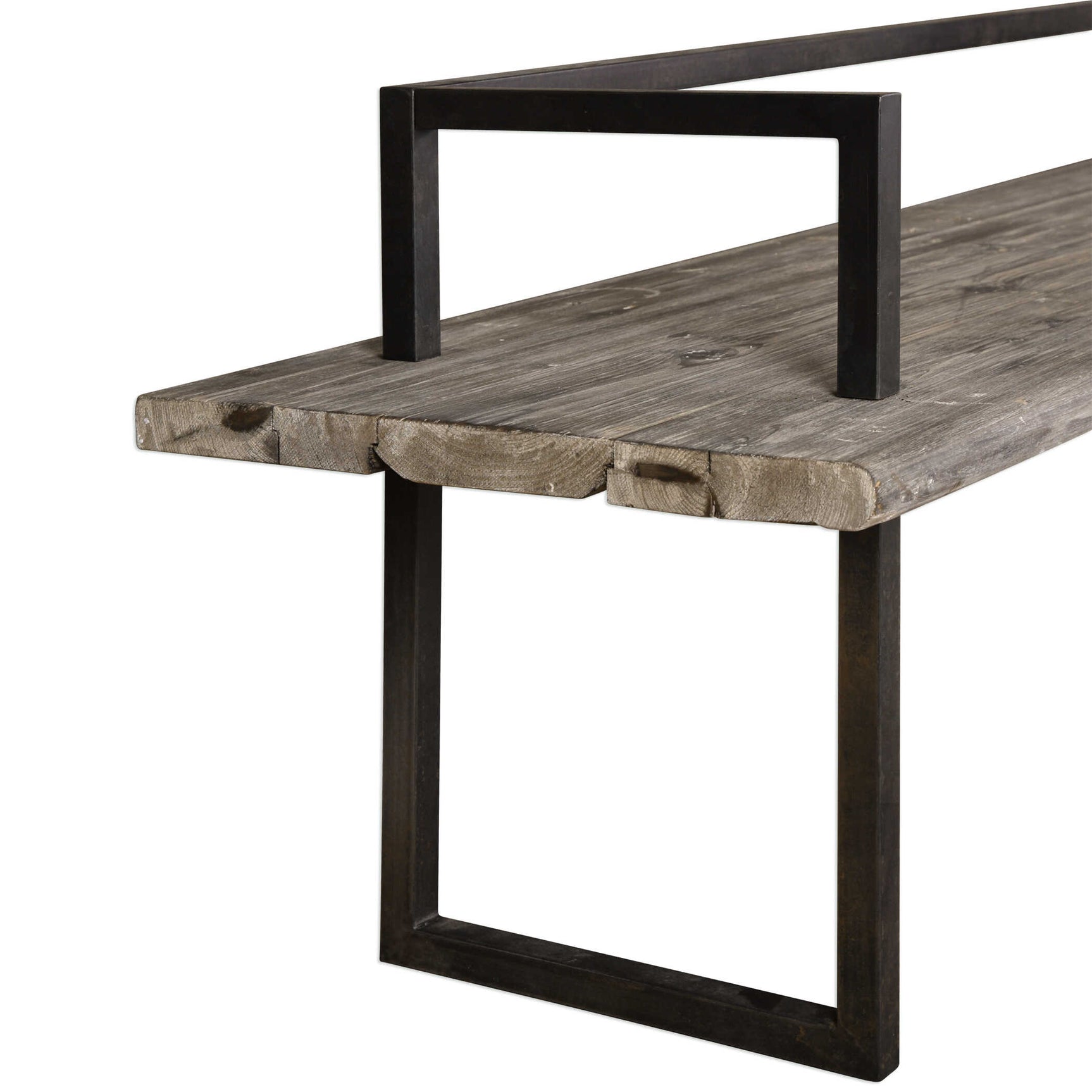 Herbert Black/Gray Reclaimed Wood Bench