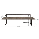 Herbert Black/Gray Reclaimed Wood Bench