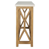 Catali Ivory Stone Console Table