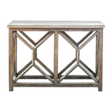 Catali Ivory Stone Console Table