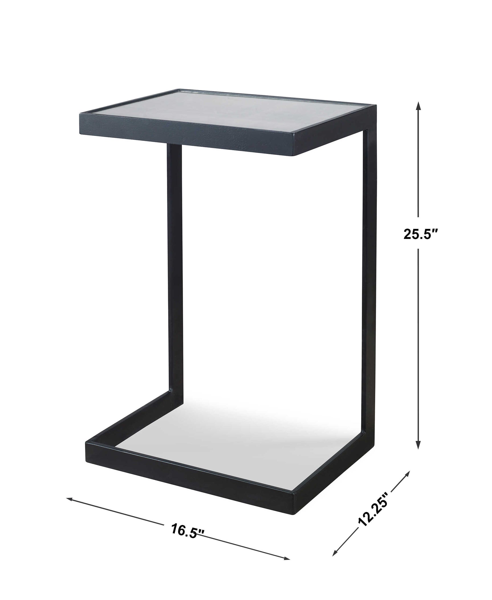 Windell Black Cantilever Accent Table
