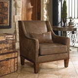 Clay Brown Leather Armchair