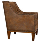 Clay Brown Leather Armchair