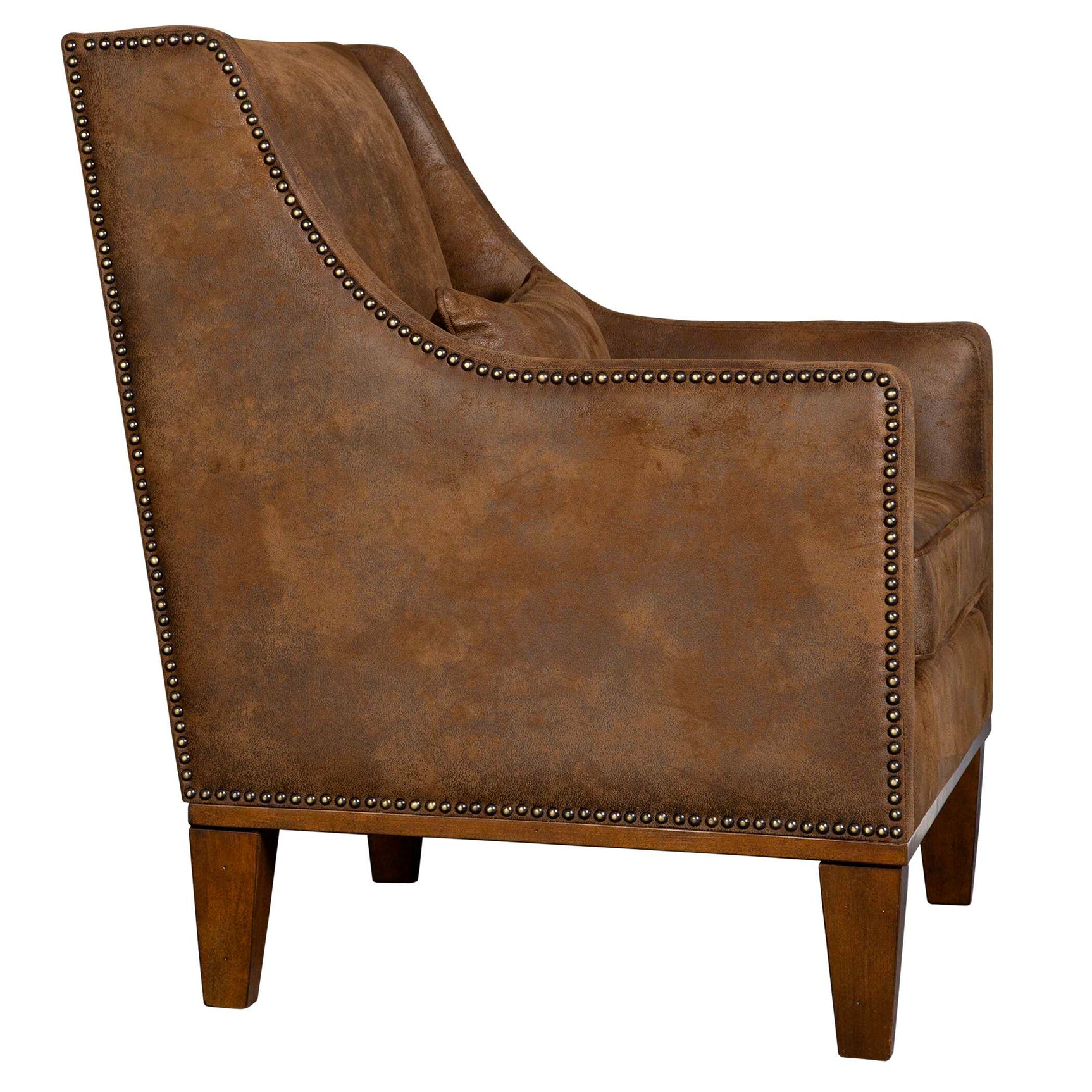 Clay Brown Leather Armchair