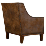 Clay Brown Leather Armchair