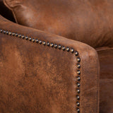 Clay Brown Leather Armchair
