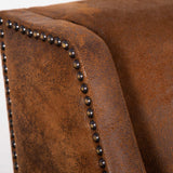 Clay Brown Leather Armchair