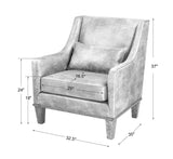 Clay Brown Leather Armchair