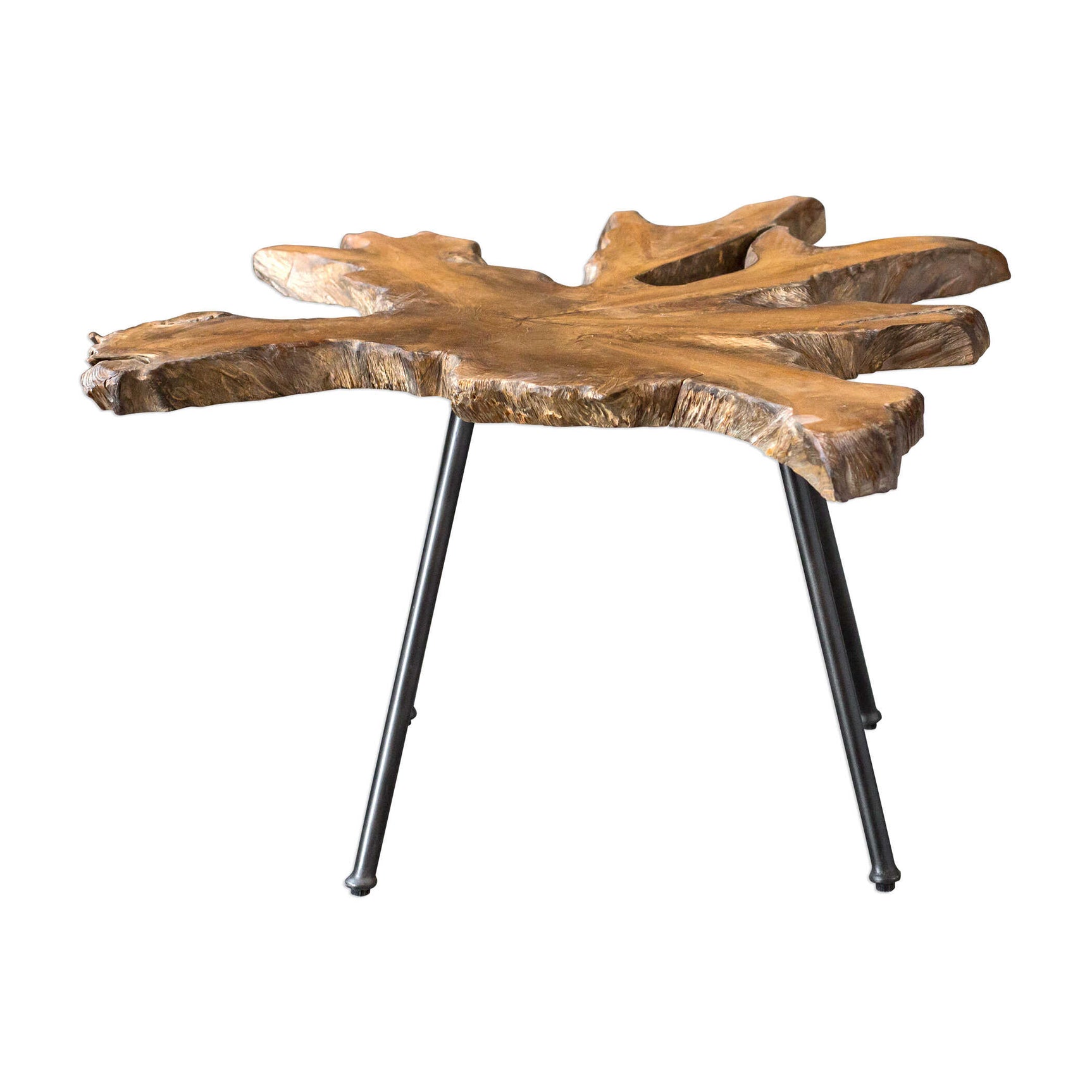 Kravitz Black/Bronze/Woodtone Accent Table