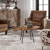 Kravitz Black/Bronze/Woodtone Accent Table