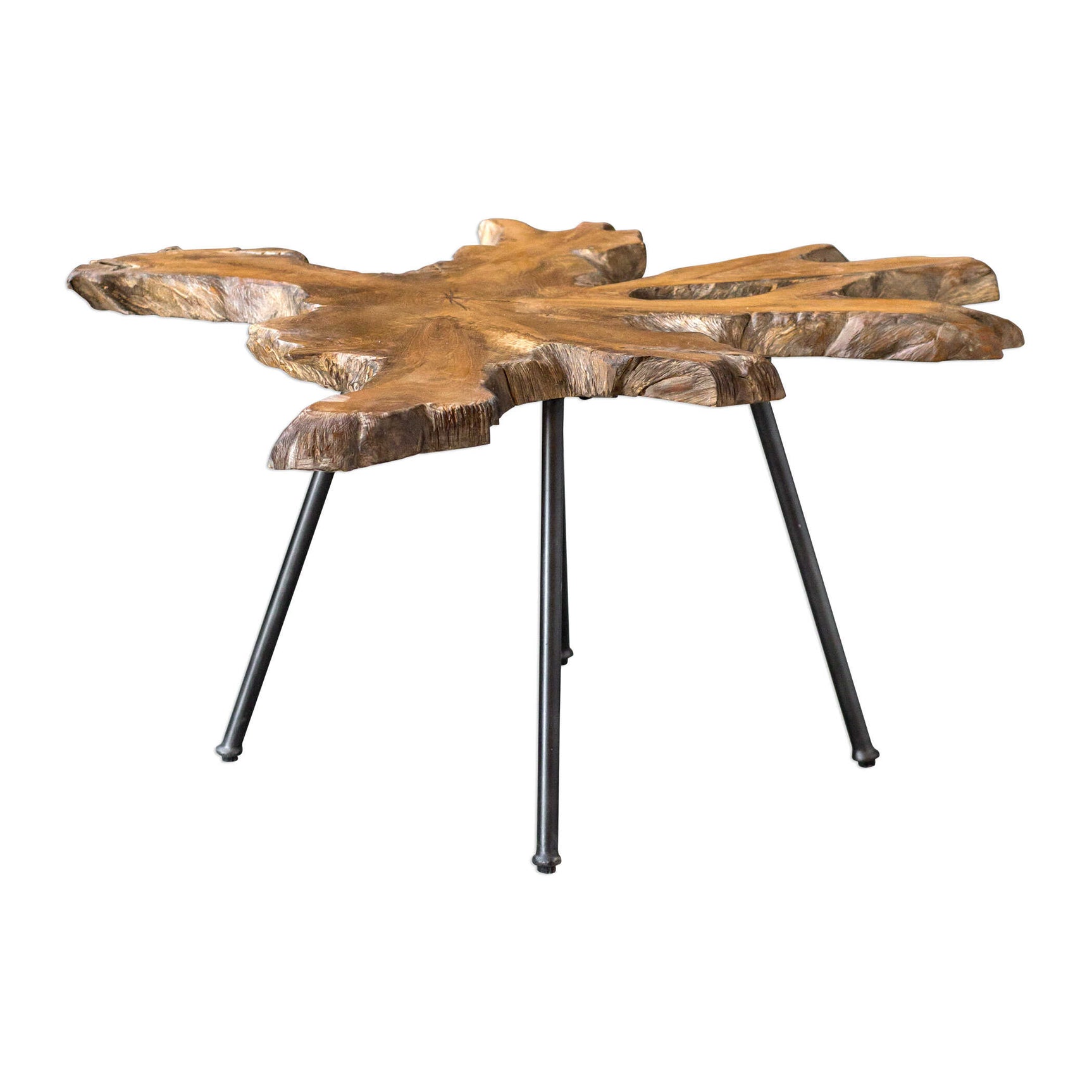Kravitz Black/Bronze/Woodtone Accent Table