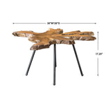 Kravitz Black/Bronze/Woodtone Accent Table