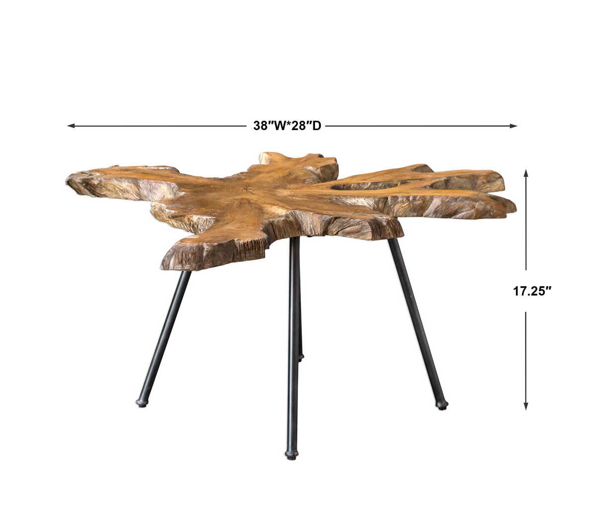 Kravitz Black/Bronze/Woodtone Accent Table