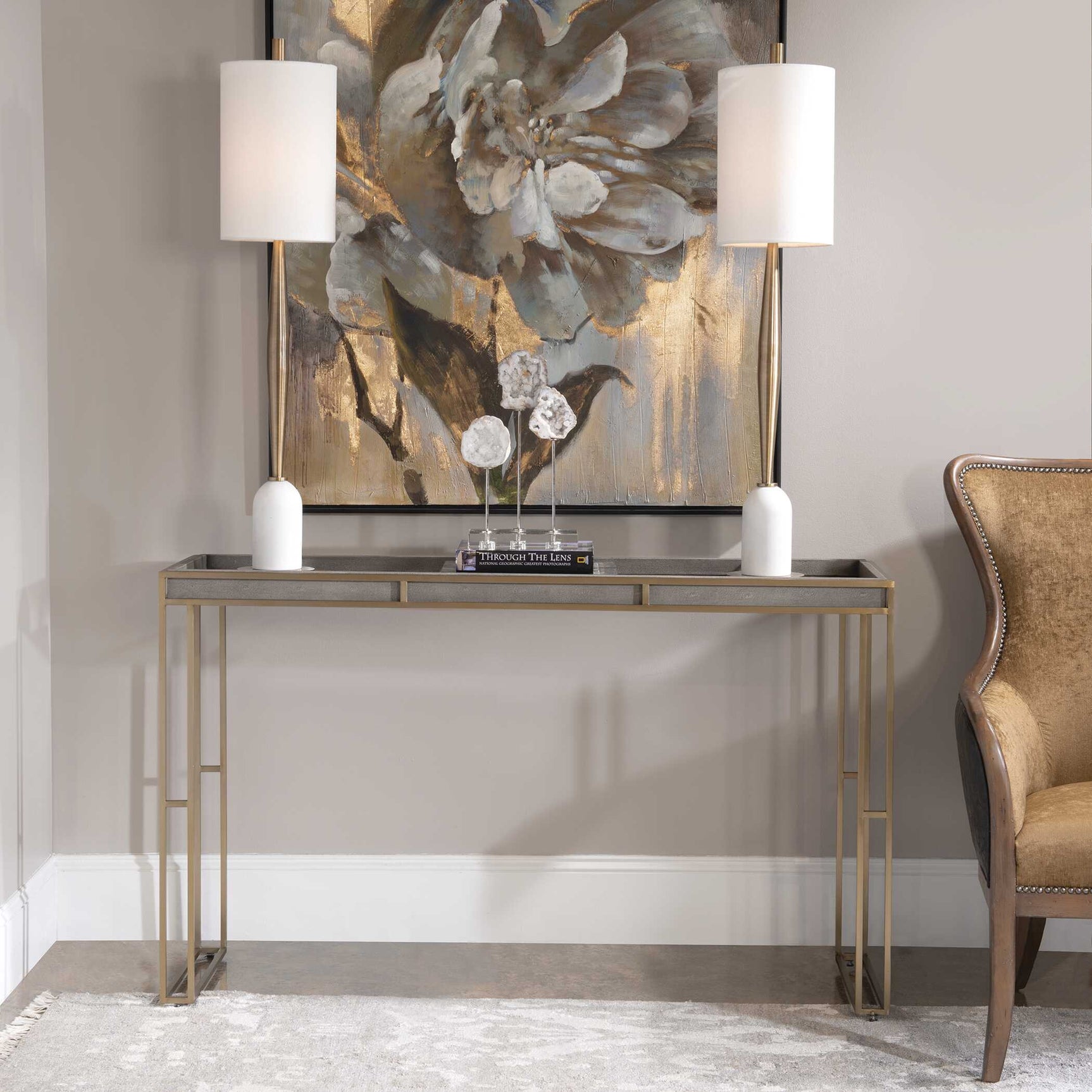 Cardew Gray Modern Console Table