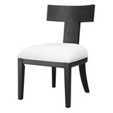 Idris Black Armless Chair