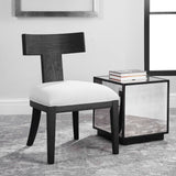Idris Black Armless Chair