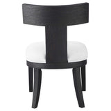Idris Black Armless Chair