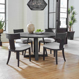 Idris Black Armless Chair