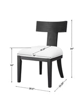 Idris Black Armless Chair