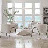 Jacobsen Gray/White Accent Chair