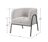 Jacobsen Gray/White Accent Chair