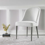 Brie White Armless Chair (Set of 2)