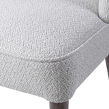 Brie White Armless Chair (Set of 2)