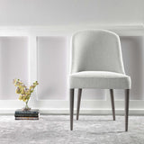 Brie White Armless Chair (Set of 2)