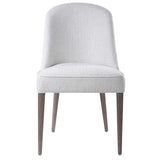 Brie White Armless Chair (Set of 2)