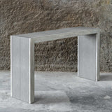 Aerina Aged Gray Console Table