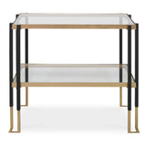 Kentmore Black/Gold Glass Side Table