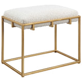 Paradox Gold/White Small Shearling Bench